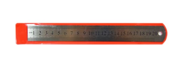 Линейка металлическая 20 см в чехле AR-20;МЕТАЛЛ