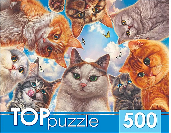 ПАЗЛЫ 500 элементов. НЕОБЫЧНОЕ СЕЛФИ КОТОВ, Ф500-7728