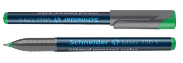 Маркер перманентный Schneider 'Maxx 220 S' 0,4 мм., зеленый, пулевидный